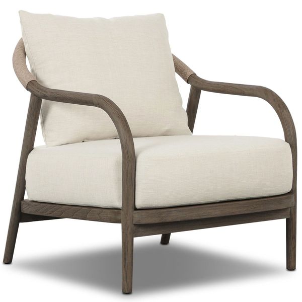 Remi Outdoor Chaise, Creme