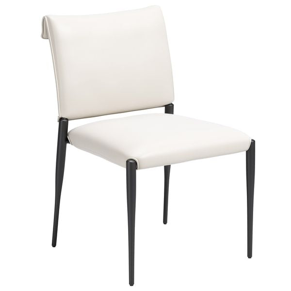 Freesia Dining Chaise, Blanc, Lot de 2