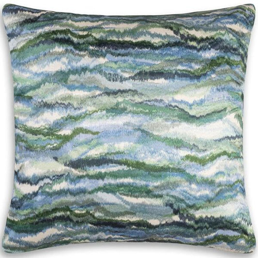 Ocean Wave Coussin, Bleu/Vert