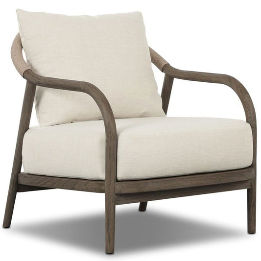 Remi Outdoor Chaise, Creme