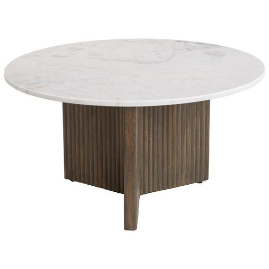 Table Tailo basse, Blanc/Brass