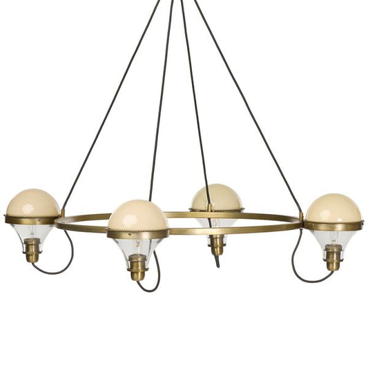 Hockley Chandelier, Aged Antique Brass